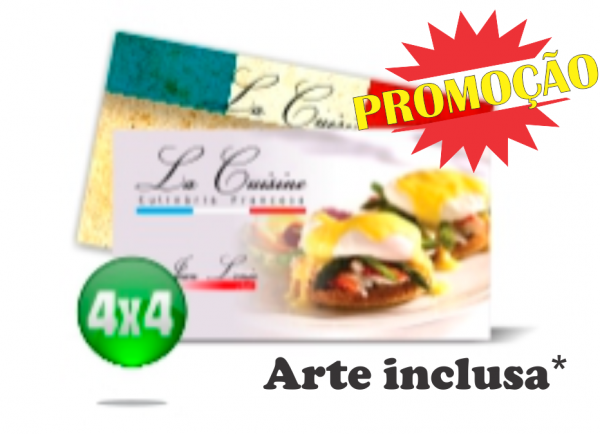 Cartão de visita 4x4 cor - couche 300g - VTF - 1000un