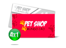 Cartão de visita 4x1 cor - couche 300g - VTF - 500un